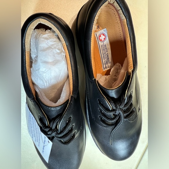 White Cross Official Eco-Friendly Comfort Work School Shoes Men’s 8 Black NEW - Picture 9 of 11